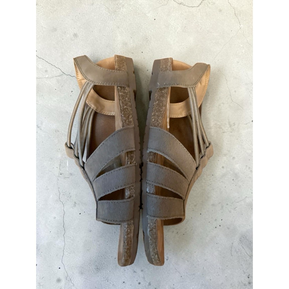 Earth Origins Leather Suede Sling-Back Sandals Laney Sedona Brown Women 10 NWOB - Picture 4 of 7